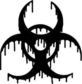 Melting Bio-hazard Decal / Sticker 06