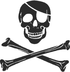 Skull and Cross Bones Decal / Sticker 03