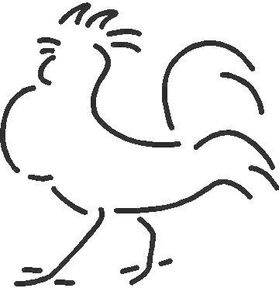 Rooster Decal / Sticker 01