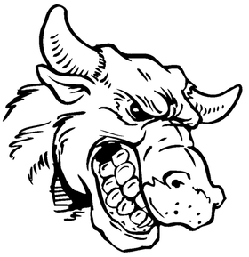 Bull Mascot Decal / Sticker 5