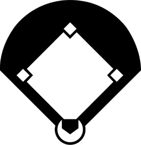 Baseball Diamond Decal / Sticker 04