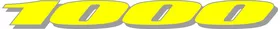 Yellow and Silver GSXR 1000 Decal / Sticker e