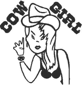 Cowgirl Decal / Sticker