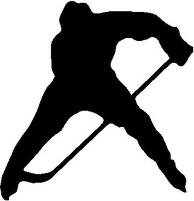 Hockey Player Decal / Sticker 07