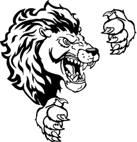 Lions Head Mascot Decal / Sticker