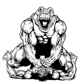 Wrestling Gators Mascot Decal / Sticker 1