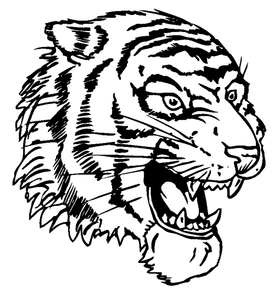 Tigers Mascot Decal / Sticker 6