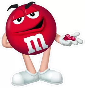 Red M&M Decal / Sticker 48