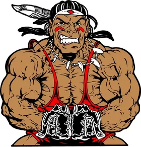 Weightlifting Braves / Indians / Chiefs Mascot Decal / Sticker