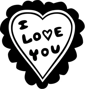 I love You Heart Decal / Sticker 12