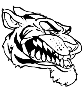 Tigers Head Mascot Decal / Sticker