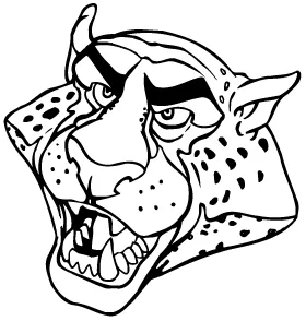 Cheetahs Head Mascot Decal / Sticker