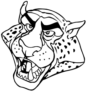 Cheetahs Head Mascot Decal / Sticker