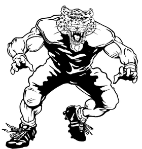 Football Leopards Mascot Decal / Sticker 3