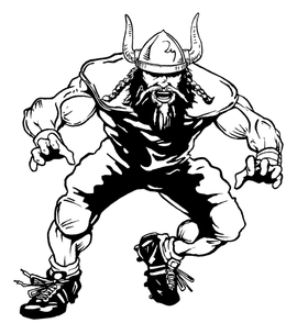 Football Vikings Mascot Decal / Sticker 2