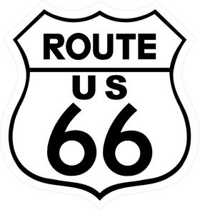 Route 66 Sign Decal   Sticker A