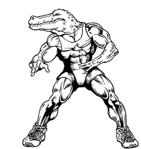 Wrestling Gators Mascot Decal / Sticker 2