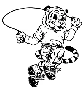 Tiger Jumping Rope Decal / Sticker