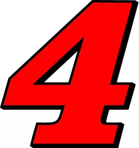 4 Race Number 2 COLOR Decal / Sticker