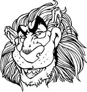 Lions Head Mascot Decal / Sticker