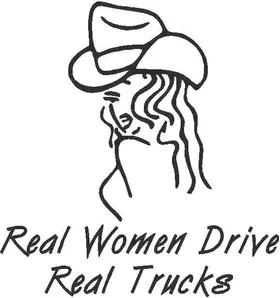 Real Women Drive Real Trucks Decal / Sticker