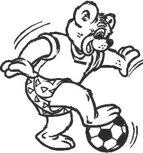 Soccer Bear Decal / Sticker