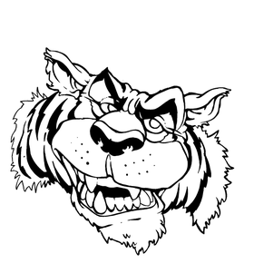 Tigers Head Mascot Decal / Sticker