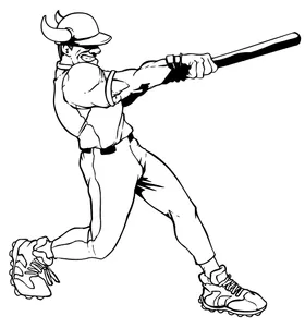 Vikings Baseball Mascot Decal / Sticker