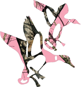 Pink Camo Ducks Hunting Decal / Sticker