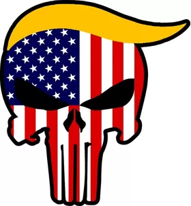 American Flag Donald Trump Punisher Decal / Sticker 134