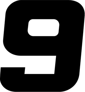 9 Race Number Decal / Sticker i