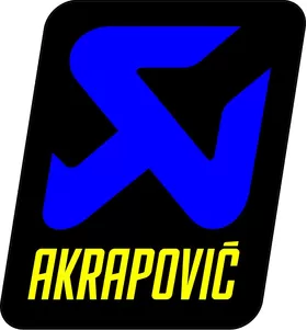Blue and Yellow Akrapovic Decal / Sticker 31