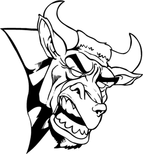 Bulls Mascot Decal / Sticker