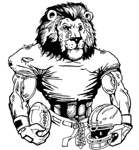 Football Lions Mascot Decal / Sticker 6