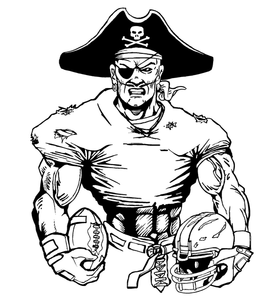 Football Pirates Mascot Decal / Sticker 5