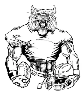 Football Wildcats Mascot Decal / Sticker 4