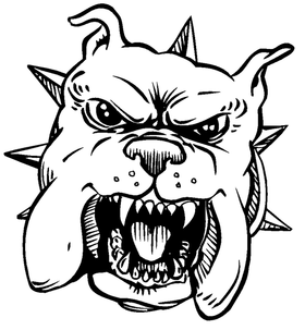 Bulldog Mascot Decal / Sticker 3