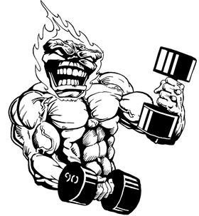 Weightlifting Comets Mascot Decal / Sticker 5