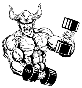 Weightlifting Devils Mascot Decal / Sticker 5