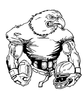 Football Eagles Mascot Decal / Sticker 10