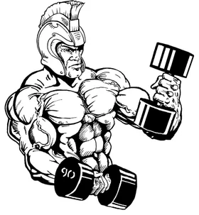 Weightlifting Paladins / Warriors Mascot Decal / Sticker 2