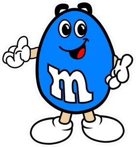 Blue Peanut M&M Decal / Sticker 08