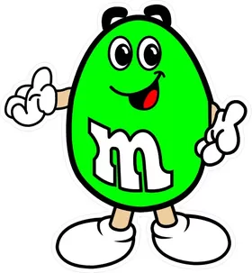 Green M&M Decal / Sticker 16