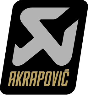 Gray and Gold Akrapovic Decal / Sticker 39