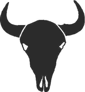 Bison Skull Decal / Sticker 03