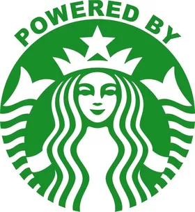 Powered By Starbucks Decal / Sticker 05