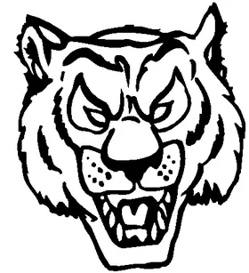 Tigers Head Mascot Decal / Sticker