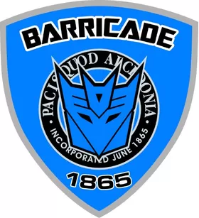 Barricade Police Shield Decal / Sticker 45