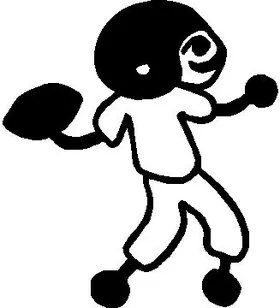 Football Player Stick Figure Decal / Sticker 01