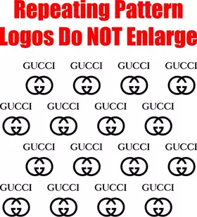 Gucci Step and Repeat Pattern Decal / Sticker 05